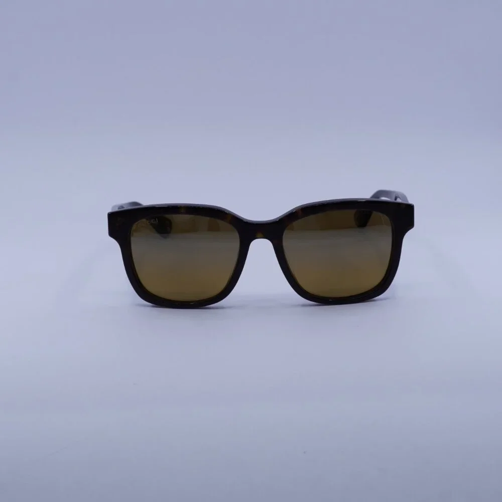 Gucci GG1639SA 002 Sunglasses Havana Square Frame, Brown Lenses - Picture 3 of 11